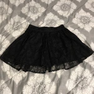 Cherokee girls Lg 10/12 black lace skater skirt